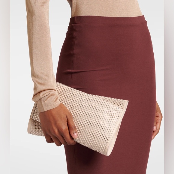 Christian Louboutin Loubitwist Small Mesh & Leather Clutch New no box - Picture 2 of 11